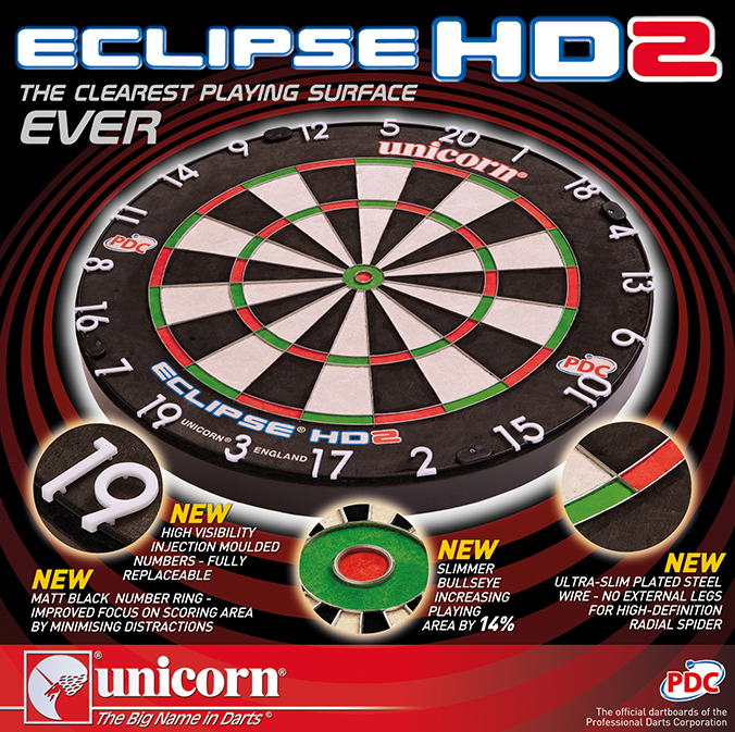 Unicorn Eclipse HD2 dartskiva Pro Edition